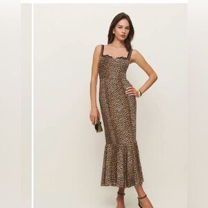Reformation NWT Irisa dress in Catnip ( animal print ) US 4